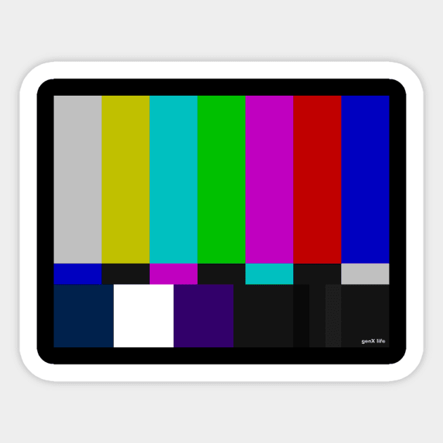 TV Color Bars Sticker by genX life